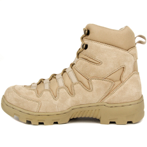 Bottes de désert en cuir kaki de mode 7106