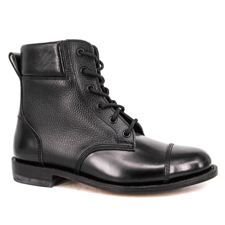 Nouvelles bottes en cuir entièrement matelassé noir pour la randonnée 6117
