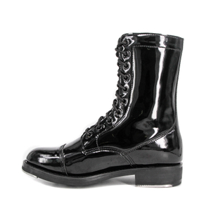 Bottes de forage en cuir noir de l'armée britannique 6278