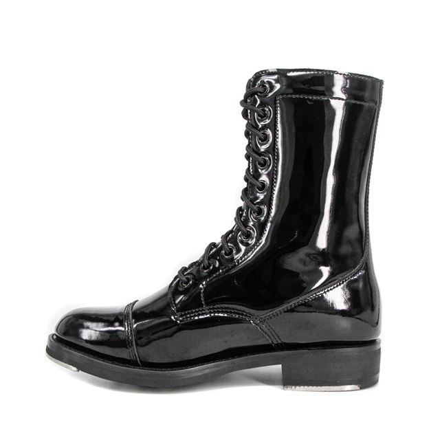 Bottes de forage en cuir noir de l'armée britannique 6278