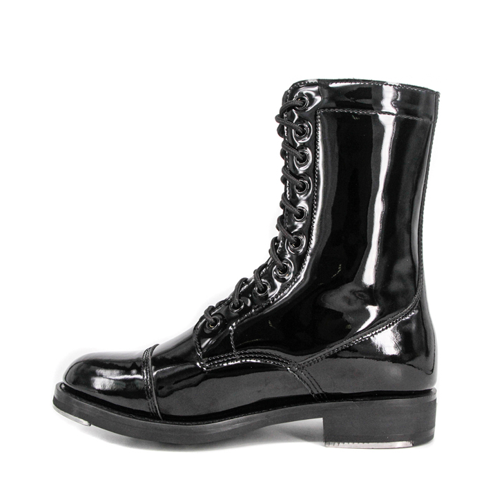 Bottes de forage en cuir noir de l'armée britannique 6278