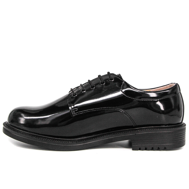 Uniform Chaussures de bureau de police en cuir brevet en gros 1281