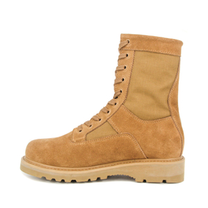 Boots de désert en cuir militaire marron 7270
