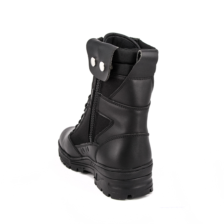 Bottes tactiques en cuir noir résistant aux États-Unis 4218