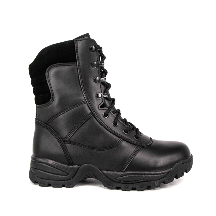 Afficher un bon prix de combat noir Bottes en cuir complet 6227
