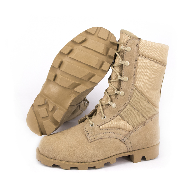 Bottes militaires khaki de la police de la police 7238