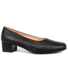 Chaussure de bureau féminine à talon bas noir 