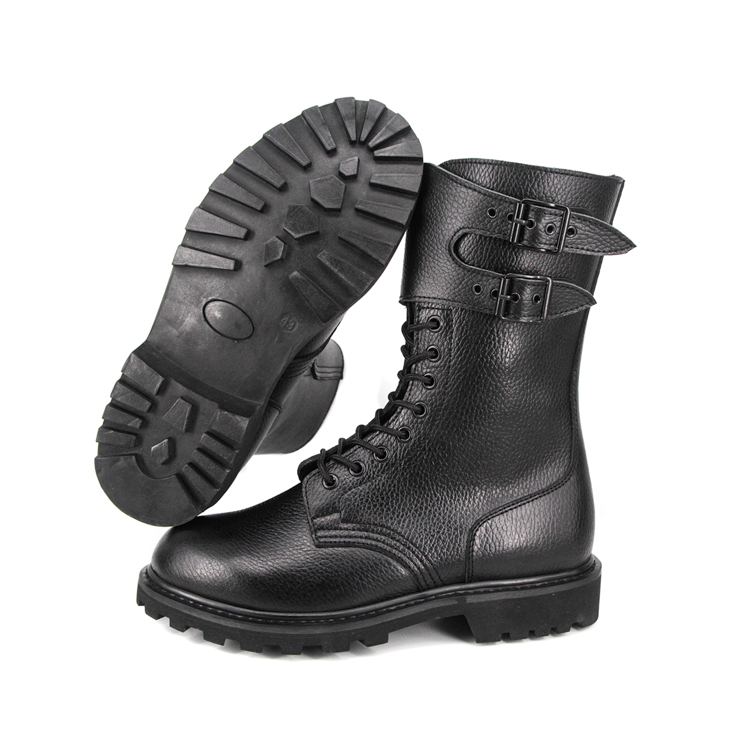 Bottes de cuir militaire de lutte contre l'infanterie de France 