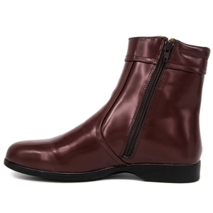 Chaussures de bureau en cuir brun rouge à la cheville 1248