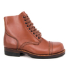 Boots en cuir complet brun rouge féminin 6106