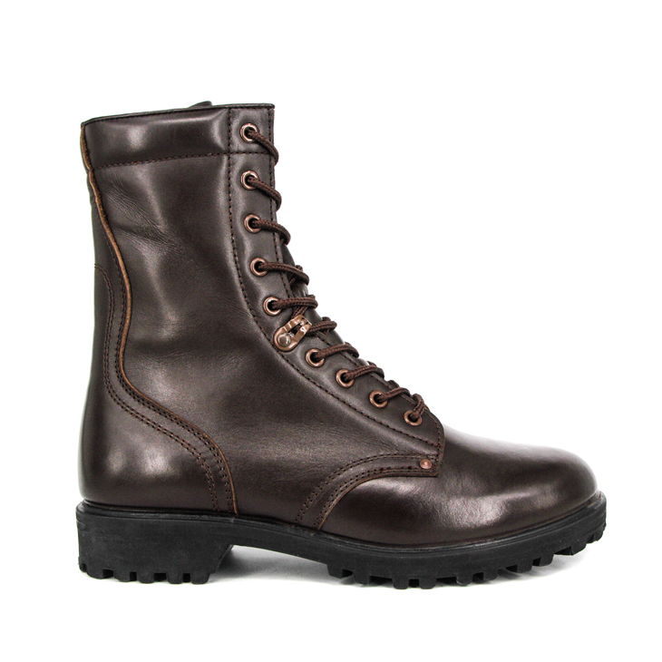 Nouveau design Boots en cuir complet brun rouge bon marché 6291