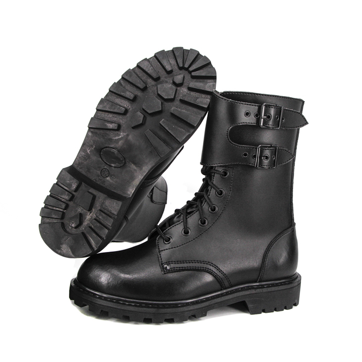 Bottes en cuir complet tactique noire 6250