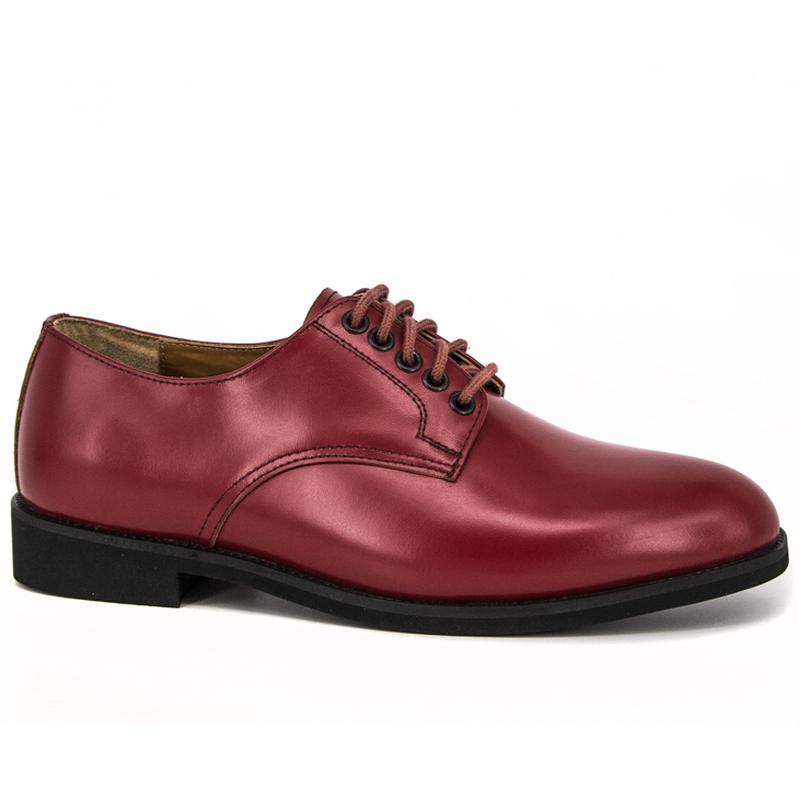 Prix ​​pas cher homme rouge brun vache en cuir chaussures de bureau militaire 1242