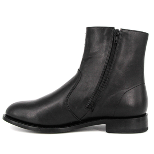 Type de cheville en cuir noir Slip résistant en caoutchouc Sole Chaussures de bureau 1247