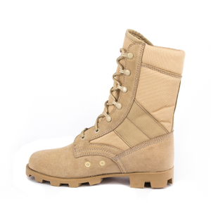 Bottes militaires khaki de la police de la police 7238