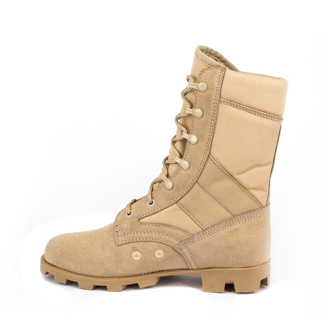 Bottes militaires khaki de la police de la police 7238