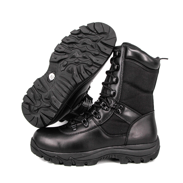 Bottes tactiques de combat militaire imperméable noir en gros 4287