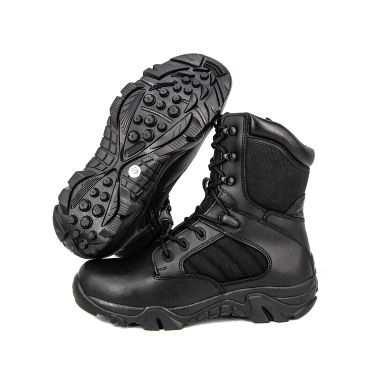 Bottes tactiques militaires de la police coréenne à haute brillance 4261 