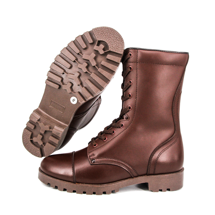Rouge brun pas cher vintage militaire australie bottes en cuir complet 6259