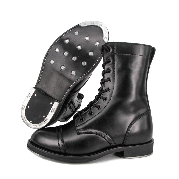 Boots en cuir complet de zipper zipper australien haut brillant 6284