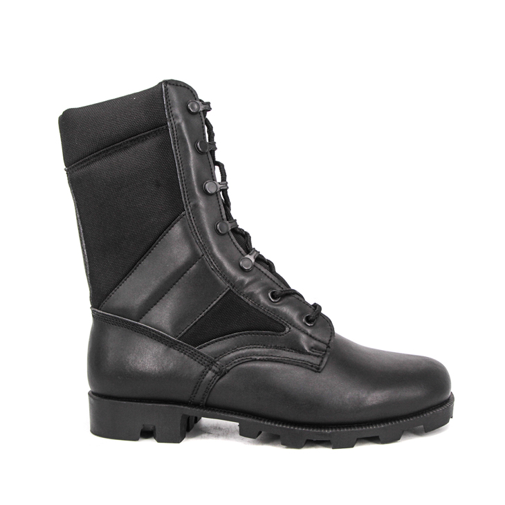 Bottes de jungle de l'armée britannique noire avec fermeture éclair 5204