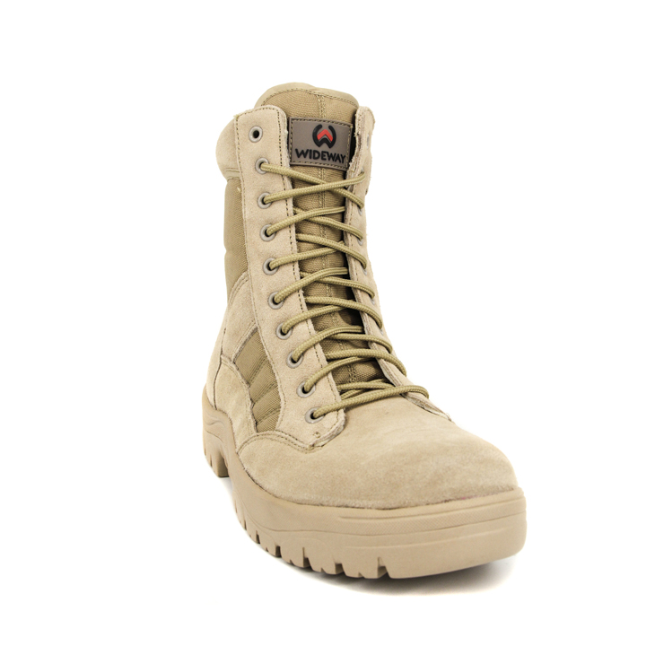 Bottes de désert militaire de couleur de couleur de sable 