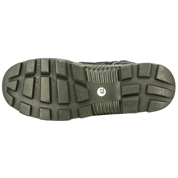 Bottes de désert militaire à fermeture éclair confortable vert olive 7282