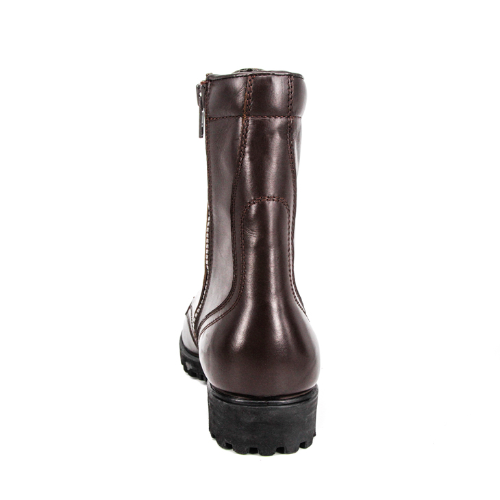 Nouveau design Boots en cuir complet brun rouge bon marché 6291