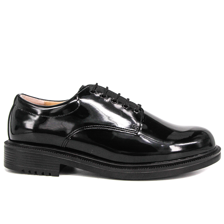 Uniform Chaussures de bureau de police en cuir brevet en gros 1281