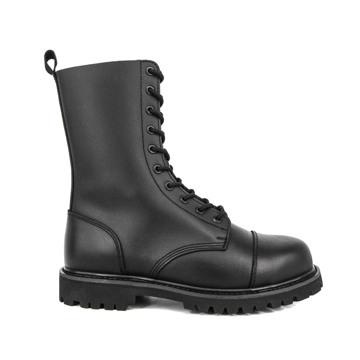 Bottes de cuir authentique militaire masculin 6281