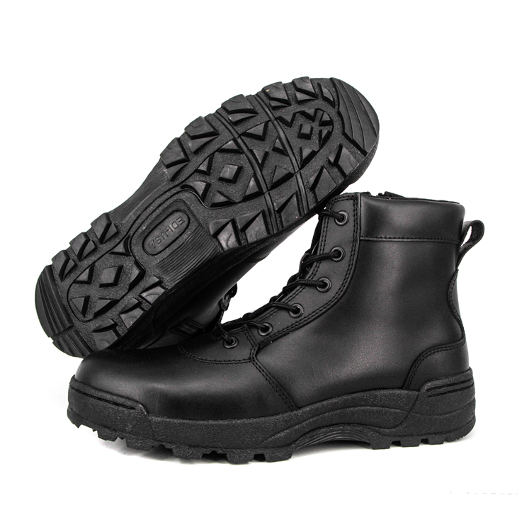 Bottes de cuir tactique en cuir complet de qualité antidérapante 6103