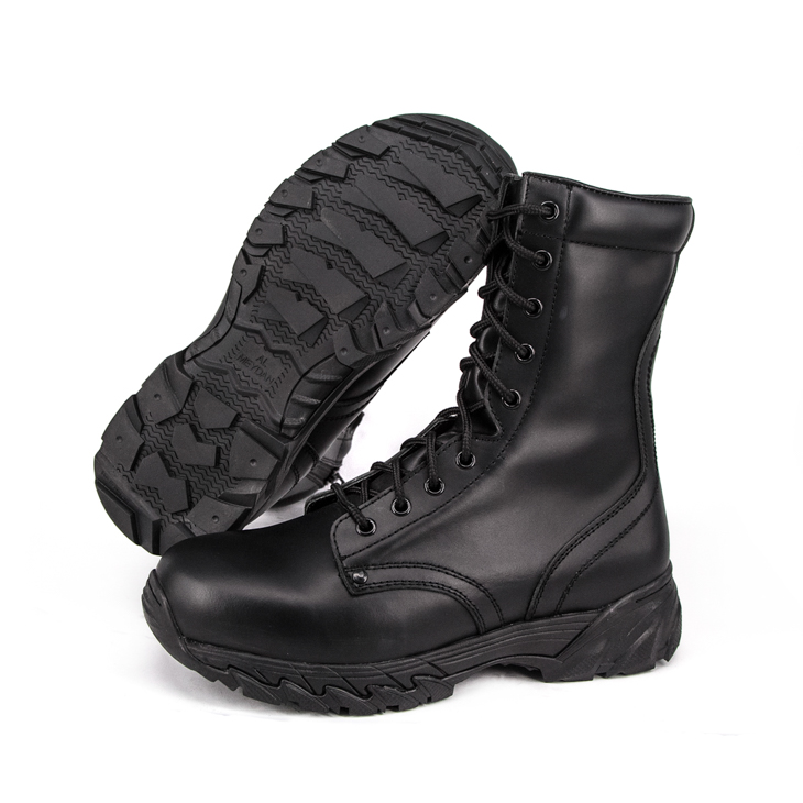 Bottes en cuir complet de tactique noir durable 6235 