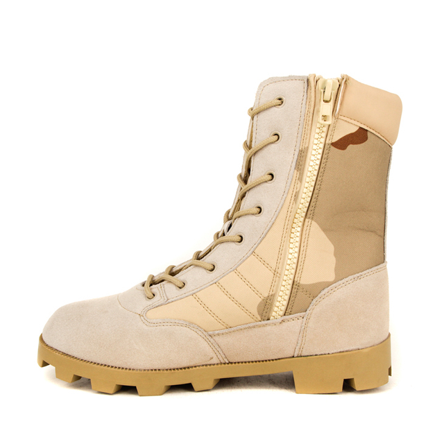 En daim divisé cuir panama caoutchouc semelle armée bottes du désert tactique 7272