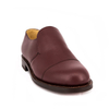 Chaussures de bureau brun rouge à talons bas vintage 1218