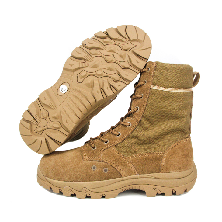 Men de gros hommes Brown Color Military Desert Boot 