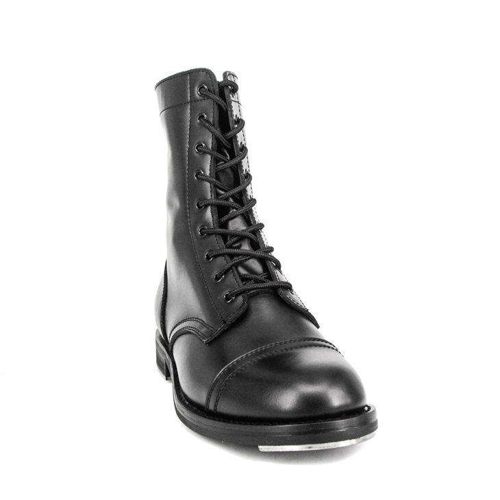 Boots en cuir complet de zipper zipper australien haut brillant 6284
