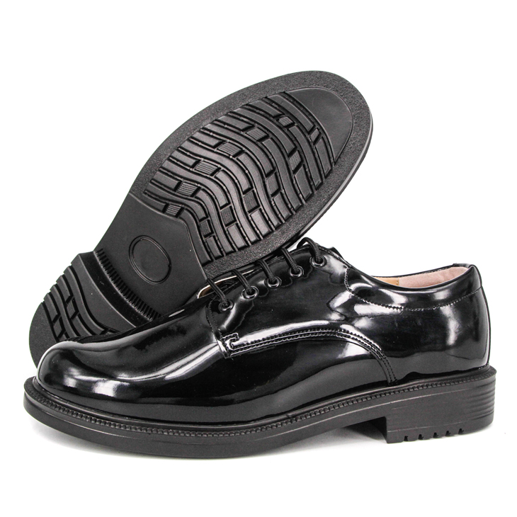 Uniform Chaussures de bureau de police en cuir brevet en gros 1281
