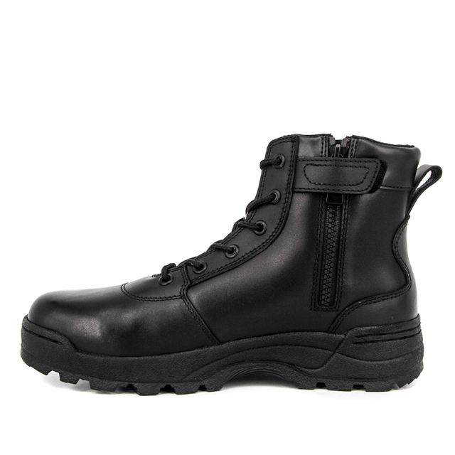 Bottes de cuir tactique en cuir complet de qualité antidérapante 6103
