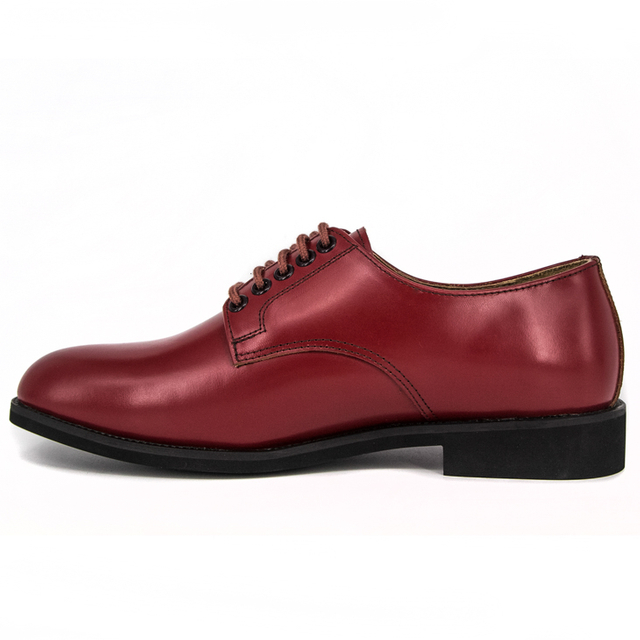 Prix ​​pas cher homme rouge brun vache en cuir chaussures de bureau militaire 1242