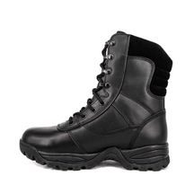 Afficher un bon prix de combat noir Bottes en cuir complet 6227
