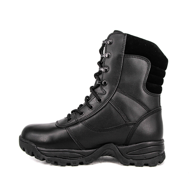 Afficher un bon prix de combat noir Bottes en cuir complet 6227