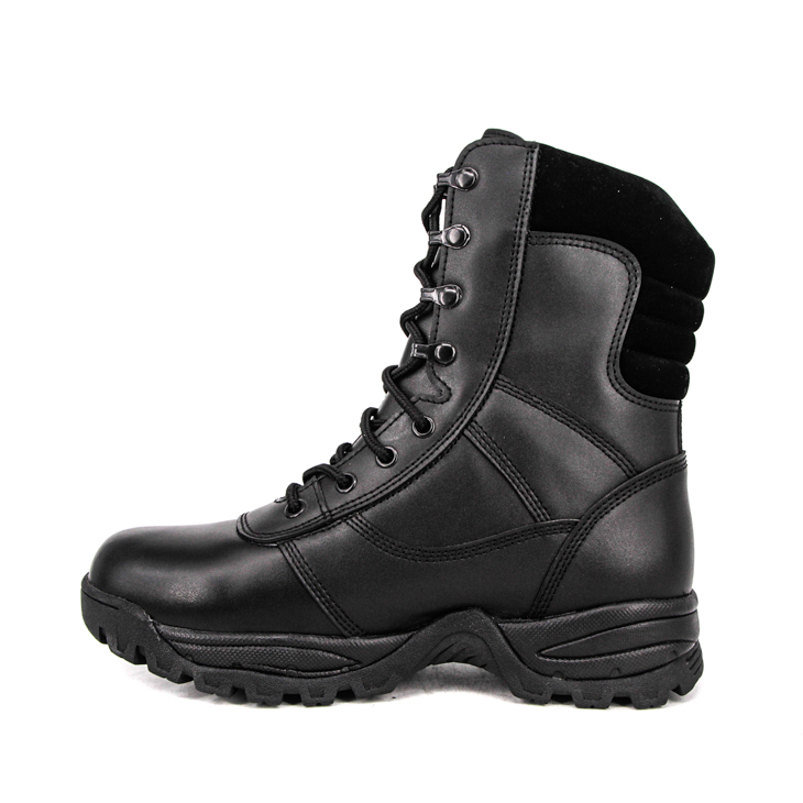 Afficher un bon prix de combat noir Bottes en cuir complet 6227