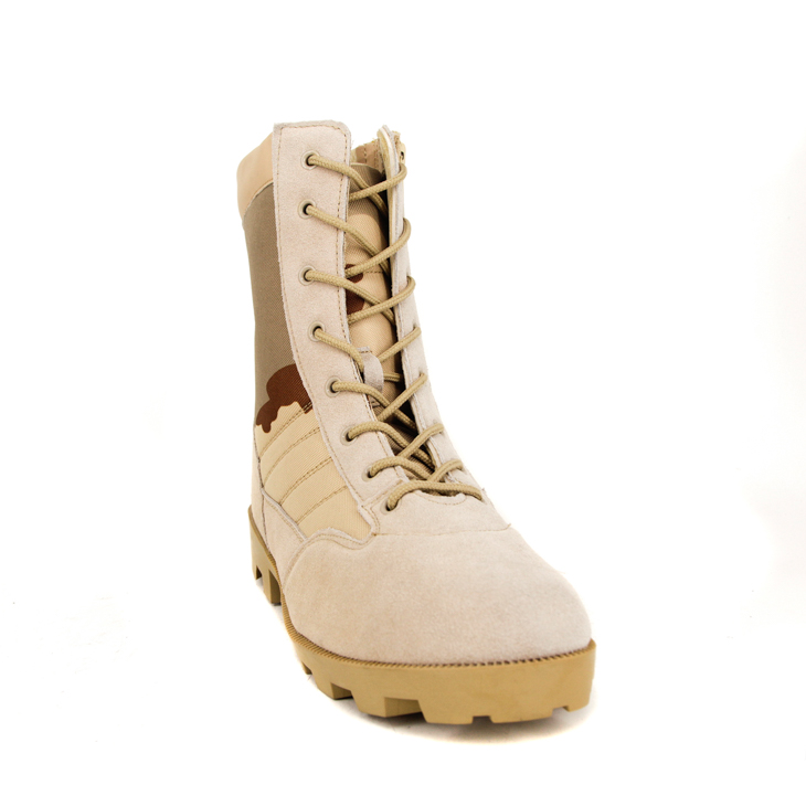 En daim divisé cuir panama caoutchouc semelle armée bottes du désert tactique 7272
