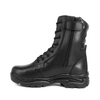 Hommes combattant les bottes en cuir complet militaire noir 6284