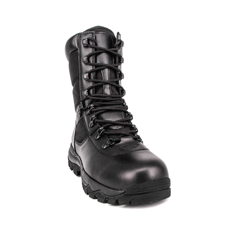 Bottes tactiques de combat militaire imperméable noir en gros 4287