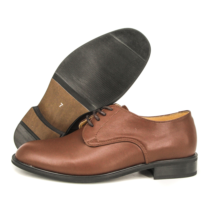 Chaussures de bureau Emale Flat brun rouge 1110