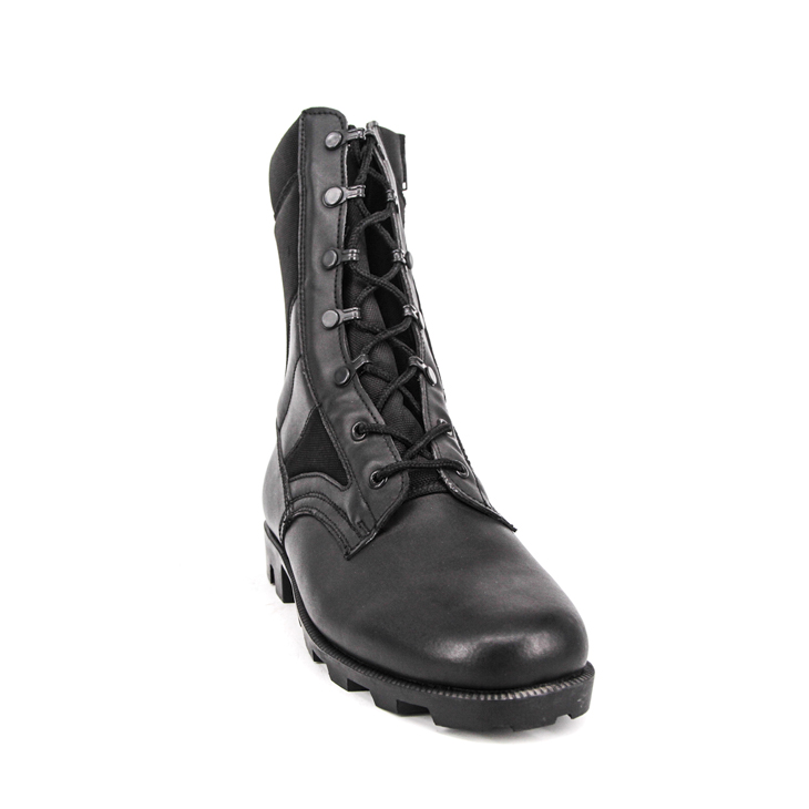 Bottes de jungle de l'armée britannique noire avec fermeture éclair 5204