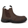 Chaussures de sécurité en cuir marron de qualité 3104