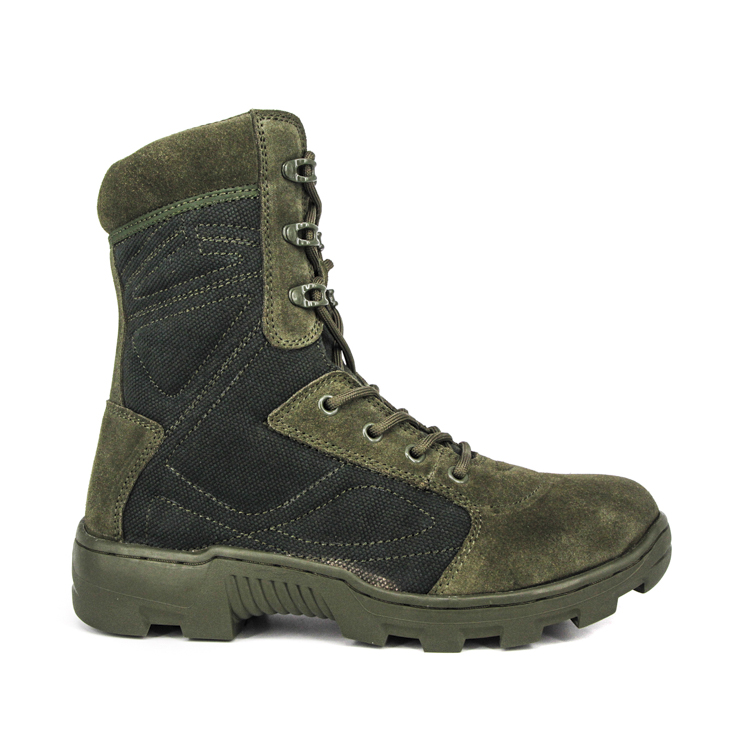Bottes de désert militaire à fermeture éclair confortable vert olive 7282