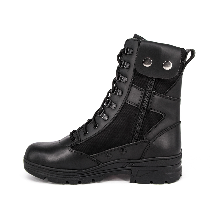 Bottes tactiques en cuir noir résistant aux États-Unis 4218